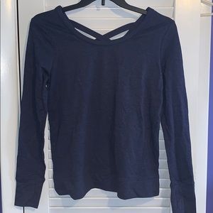 navy workout sweatshirt (NWT, NEVER WORN)